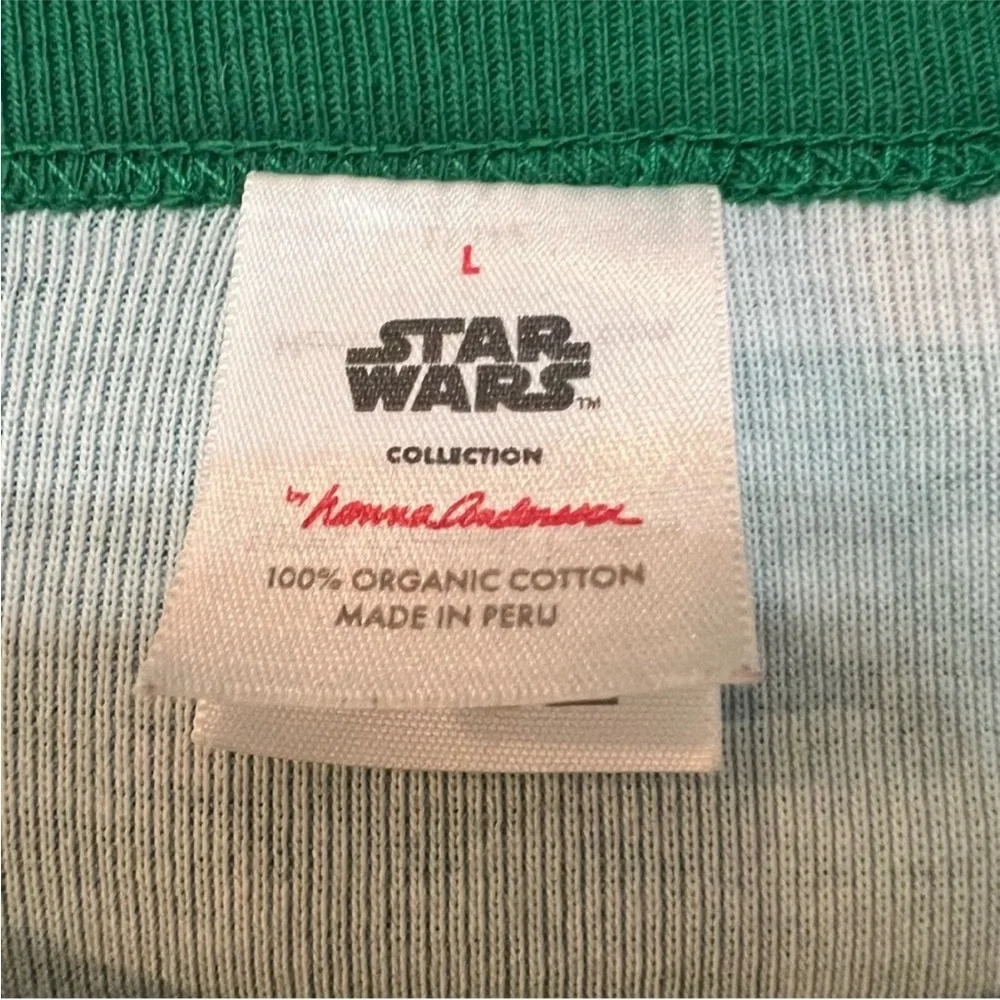 Hanna Andersson Adult Star Wars Yoda Print Organic Cotton Pajama Set. Size L/XL.
